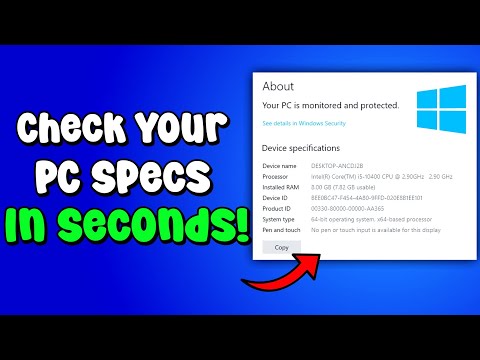 How to Check PC/Laptop Specs on Windows 10/11 | Find CPU, GPU, RAM