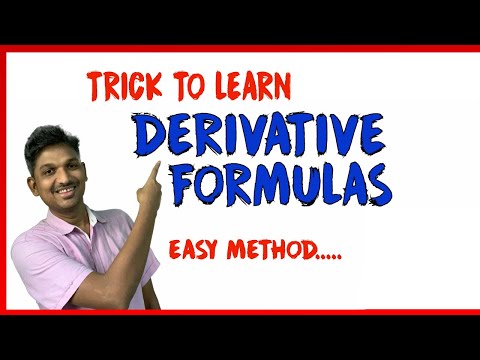 DIFFERENTIATION FORMULAS (DERIVATIVE FORMULAS ) || TRICK TO MEMORIZE DERIVATIVE FORMULAS