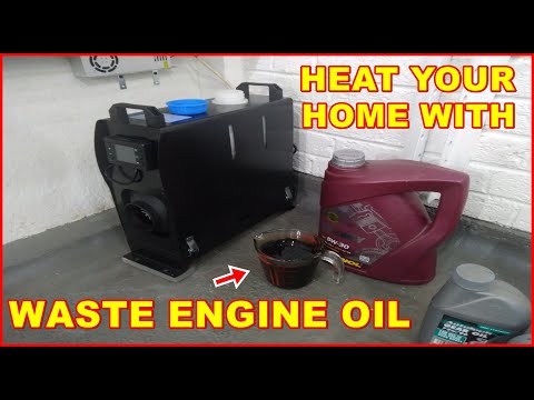 Waste Engine Oil Burner Heating My Home with Diesel Heater Chinese House Free Motor the Illegal way
