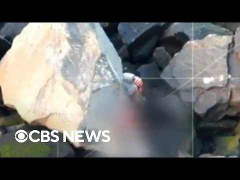 Man trapped under boulder survives after Siri calls for help