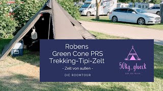 Roomtour Trekking-Tipi-Zelt Robens Green Cone PRS - Zelt von außen