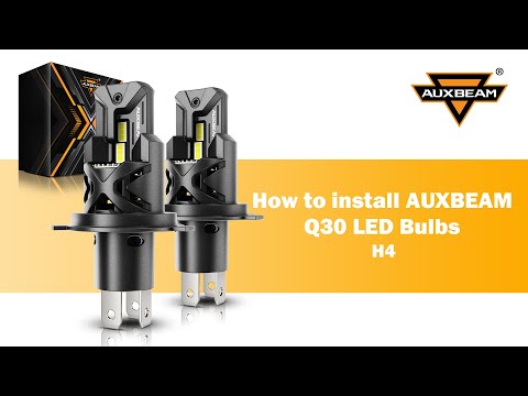 How to install H4 9003 LED Headlight Bulbs Auxbeam® Q30 Series Wireless Quick Install
