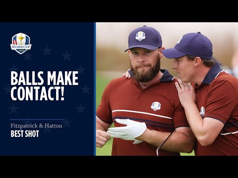 Hatton & Fitzpatrick Hit Identical Epic Shots on 18th to Earn Point | 2025 Ryder Cup