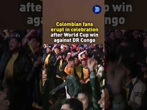 Colombians erupt in celebration after World Cup win against DR Congo