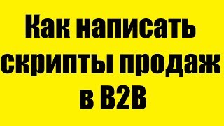 Настасья Белочкина - вебинар "Как написать скрипты продаж в B2B" (Синергия)