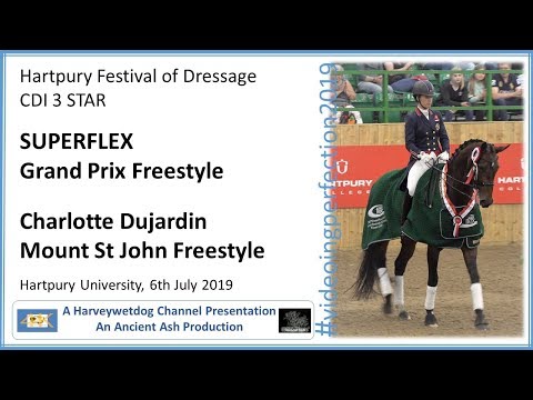 Charlotte Dujardin and MSJ Freestyle; Grand Prix Freestyle at Hartpury Festival of Dressage 2019
