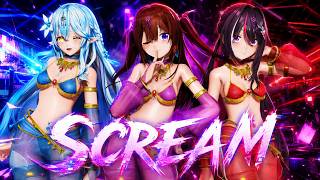 【ホロライブMMD】『SCREAM』 4K60FPS #mmdホロライブ #ときのそら #azki #雪花ラミィ #hololive #vtuber