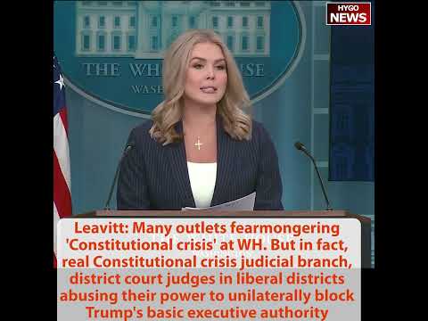 Leavitt: The Real 'Constitutional Crisis' Is Liberal Judges Blocking Trump; Inflation Worse Than Expected