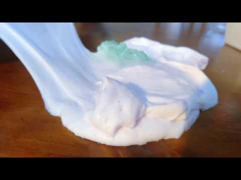 Joy having fun with Fluffy Slime & Oshie Baby Yoda heh heh