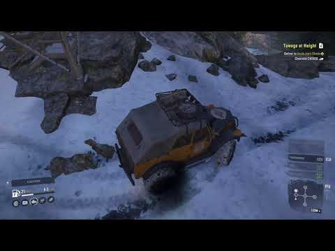 SnowRunner - TUZ 166 Full Send after clearing a Watchtower in Flooded Foothills