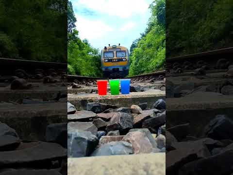 Amazing train VS Red, green, blue colour #shorts #viral #tending