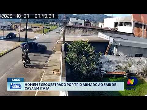 Homem é sequestrado por trio armado ao sair de casa em Itajaí