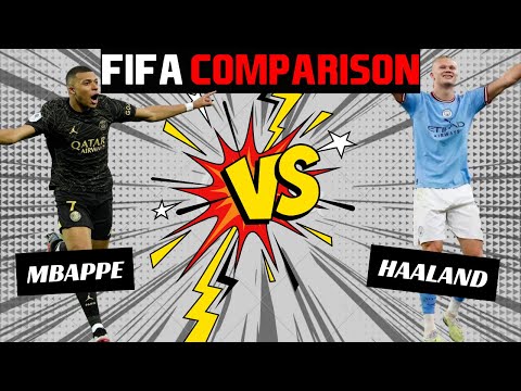 Kylian Mbappe VS Erling Haaland Fifa Comparison | Mbappé #fifa23 #eafc24 #comparison #football #fifa