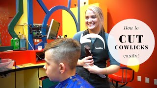 Tutorial: how to cut cowlicks on boys hair - EASY