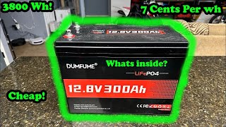 DumFume 12 volt 300Ah Battery Review! Cheap and good? Teardown!