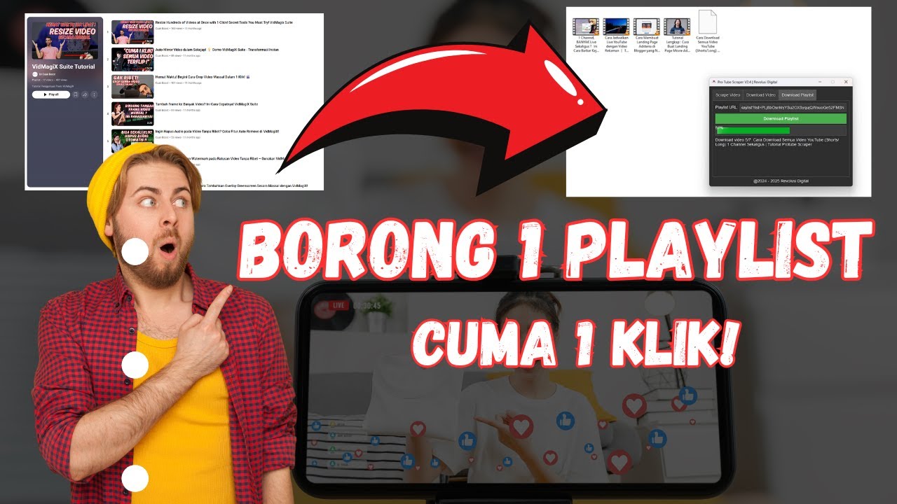 Capek Download Satu-Satu? Ini Cara Cepat Borong Video 1 Playlist YouTube!