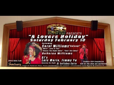 Legends of Vinyl Presents "A Lover's Holiday" With Carol Williams & DJ Luis Mario