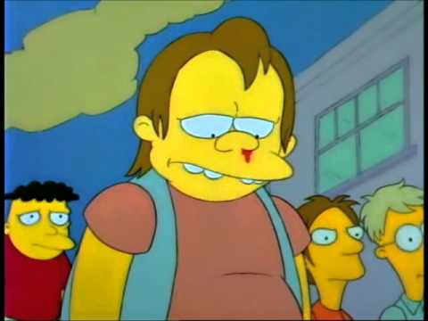 Simpsons Nelson bleeds his own blood