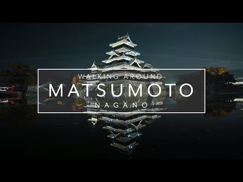 Walking around Matsumoto city at night | Japan Walk 4K