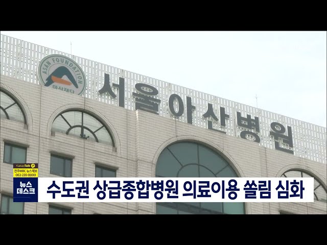 수도권 상급종합병원 의료이용 쏠림 심화