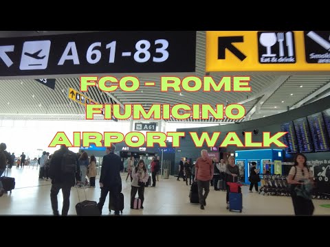 Walk Tour: FCO Rome Fiumicino Airport A Gates #travel #tour #rome #airport #walking #asmr