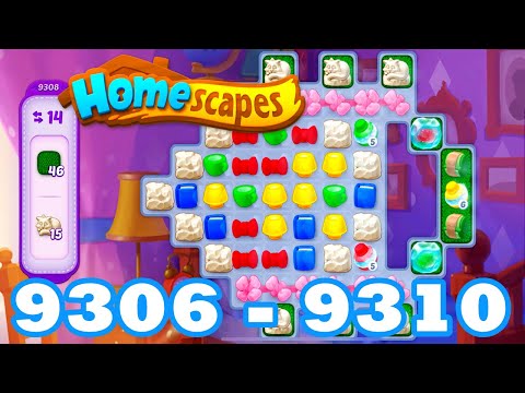 Homescapes Level 9306 - 9310 HD | 3 - match puzzle game | gameplay | android | 9307 | 9308 | 9309