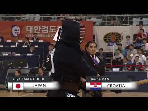 17th World Kendo Championships 6ch Y.TAKENOUCHI vs B.BAN