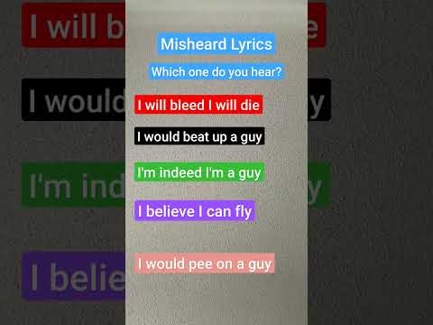 Misheard Lyrics. Part 1