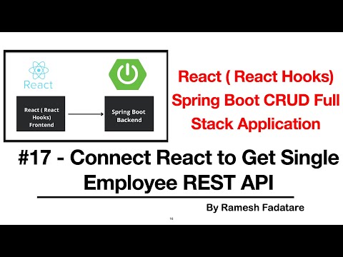 React Hooks Spring Boot CRUD Full Stack App 17 Connect React to Get Employee By Id REST API