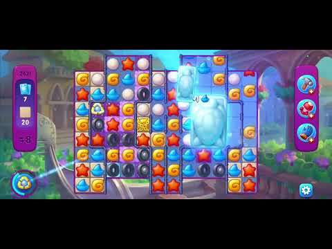 Fishdom gameplay level 2421