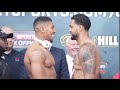 ANTHONY JOSHUA V DOMINIC BREAZEALE OFFICIAL WEIGH IN HEAD TO HEAD