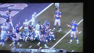 Giants vs Cowboys last 2:00 minutes (Over Blue and Red)