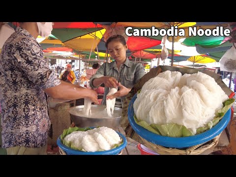 【4K】Khmer Noodle in Chhouk Meas Market - Phnom Penh 2021