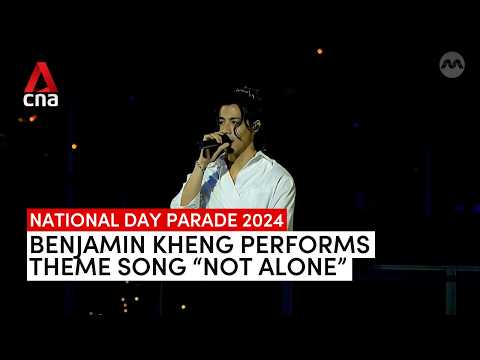 NDP 2024: Benjamin Kheng performs theme song “Not Alone” against fireworks backdrop