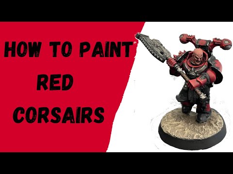 How to paint red corsairs  for 10th edition warhammer 40k #warhammer40k #chaosspacemarines