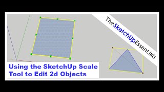 Using the SketchUp Scale Tool to Modify 2d Objects  | SketchUp Essentials #4