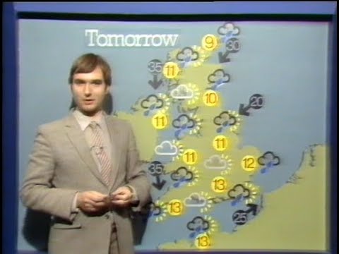 Weather Forecast with Jim Bacon Wednesday 13th October 1982 BBC1