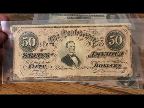 Confederate currency collection