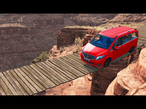 Cars vs Suspension Bridge – BeamNG.Drive