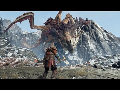 God of War PS4 - Dragon Boss Fight #8 (Give Me God of War Hard Difficulty) (4K)