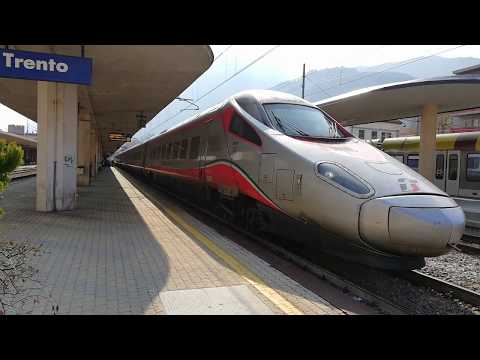 FRECCIARGENTO ETR 600 in partenza da Trento [Roma Termini - Bolzano / 8512]