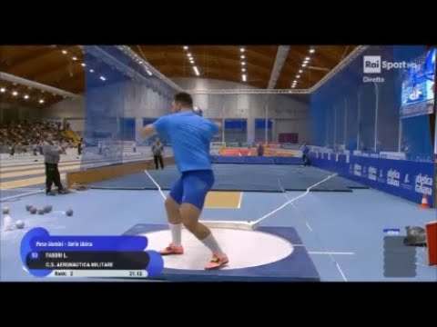 Cti Italiani indoor 2023 - Il lancio con il quale Leonardo Fabbri si aggiudica il titolo