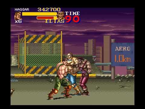 Final Fight 2 (SNES) Longplay - No Death Haggar