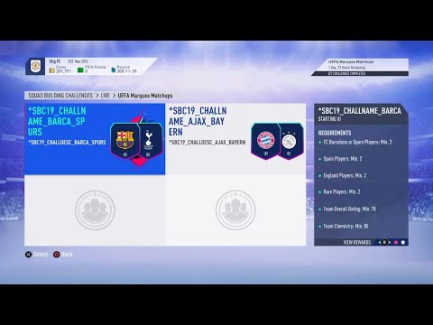 FIFA 19 UEFA Marquee Matchups Matchday 6 December 11th