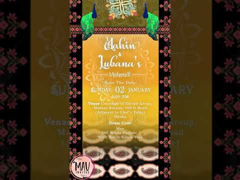 Mehndi cermony invitation