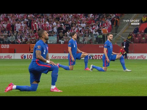 Polish fans boo English players for taking knee