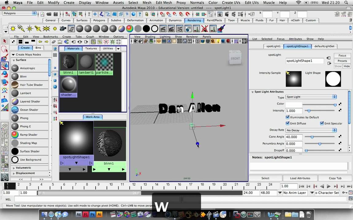 Autodesk Maya Tutorial : Creating 3D Text
