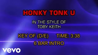 Toby Keith - Honky Tonk U (Karaoke)