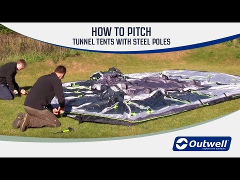 How to pitch an Outwell tunnel tent with steel poles | Innovative Family Camping