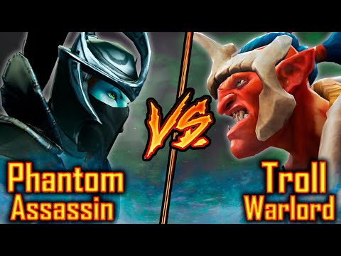 Dota 2 Phantom Assassin VS Troll Warlord | DOTA 2 Battle Jah'rakal vs Mortred Patch 7.30